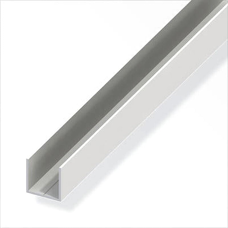 foto del prodotto profilo a u quad 11.5x1.5 pvc bco 2.5mt