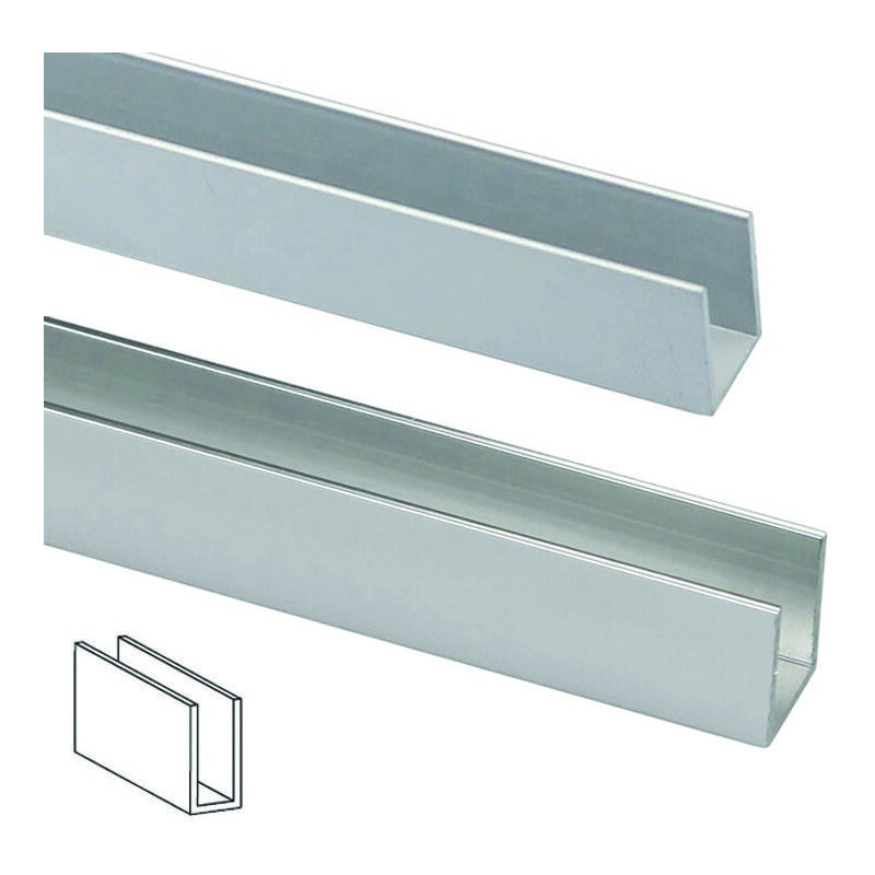 foto del prodotto profilo ad u in alluminio mm.10x10 mt.2 argento