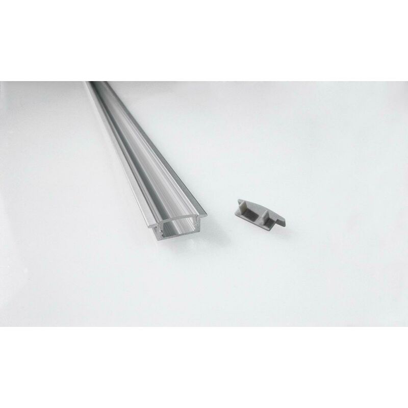 foto del prodotto profilo alluminio 2m per striscia led diffusore opale barra strip 4 s nobile illuminazione