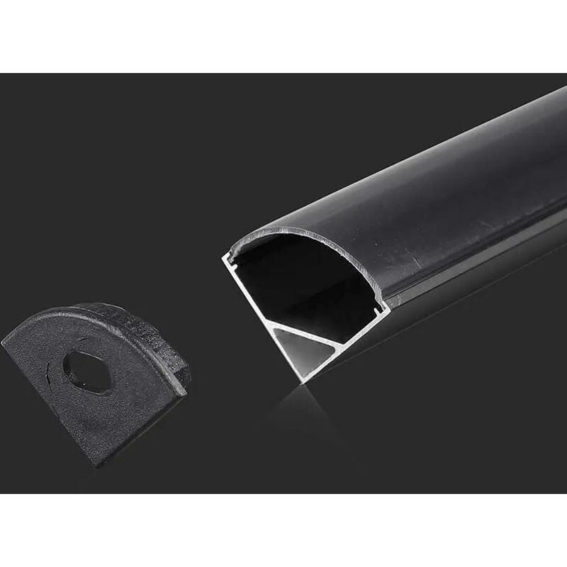foto del prodotto profilo alluminio angolare v tac 2874 vt 8109 200cm nero