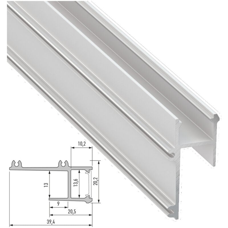 foto del prodotto profilo alluminio apa12 2,02m