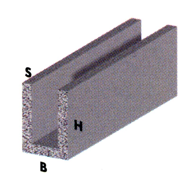 foto del prodotto profilo alluminio canalino u 10x15mm 1mt argento 1015 