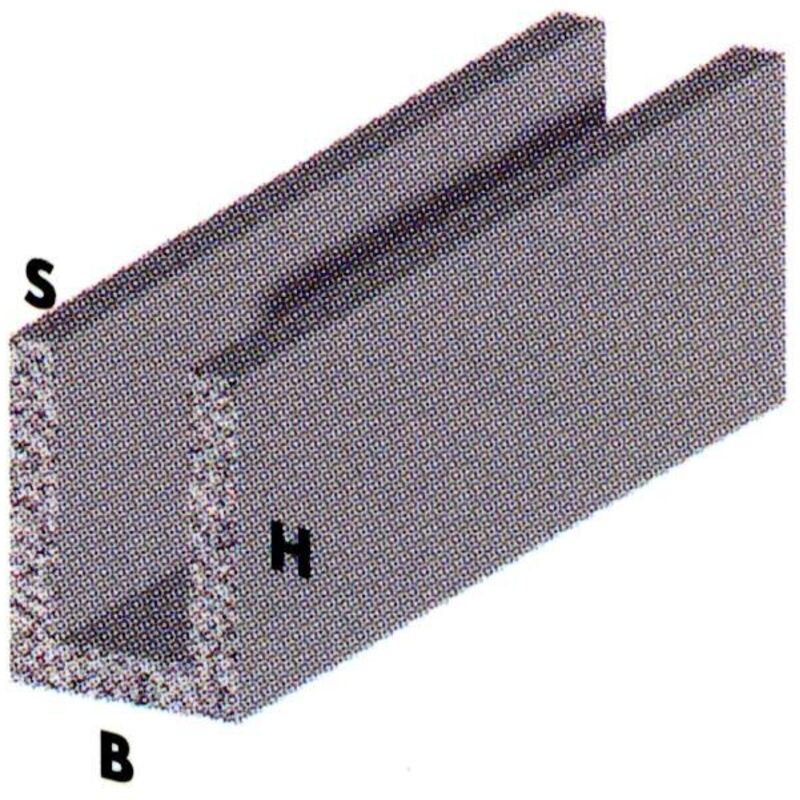 foto del prodotto profilo alluminio canalino u 10x20mm 2mt argento 1011 
