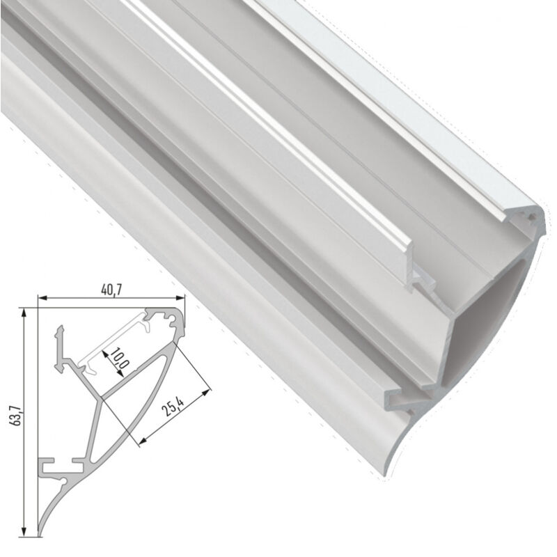 foto del prodotto profilo alluminio conva 2,02m