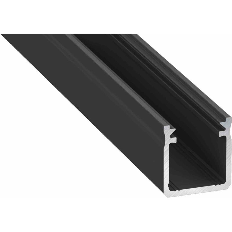foto del prodotto profilo alluminio nero tipo y 1m paralume latte