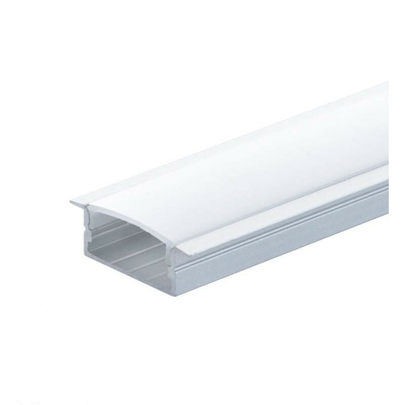 foto del prodotto profilo alluminio recessable 2m larghezza 30,3mm x h10mm con diffusore bianco