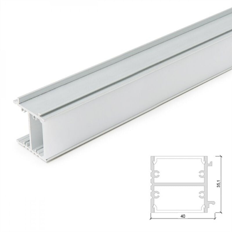foto del prodotto profilo alluminio specchi latteo x 1m