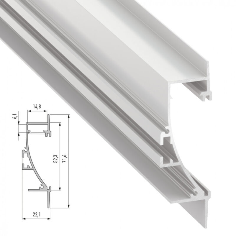 foto del prodotto profilo alluminio tiano 2,02m