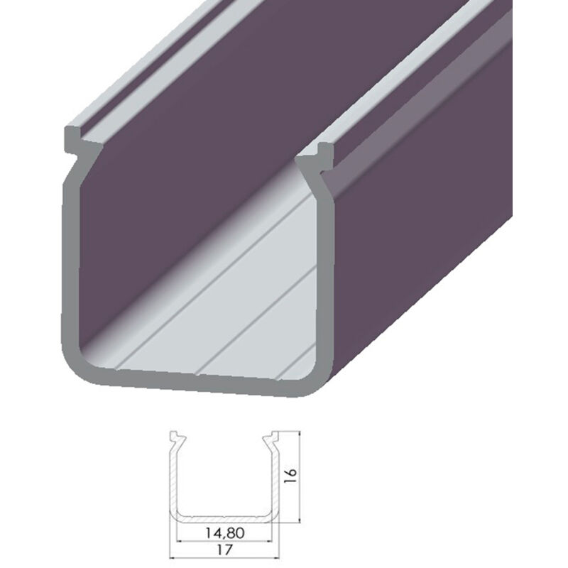 foto del prodotto profilo alluminio tipo eco p04 1,00m