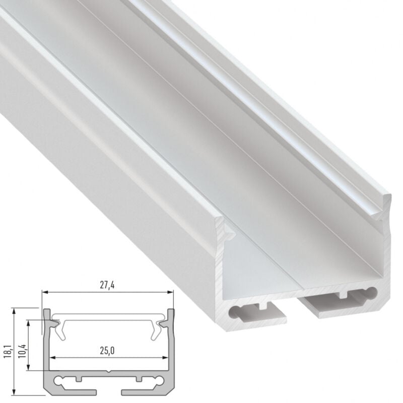 foto del prodotto profilo alluminio tipo sileda 2,02m