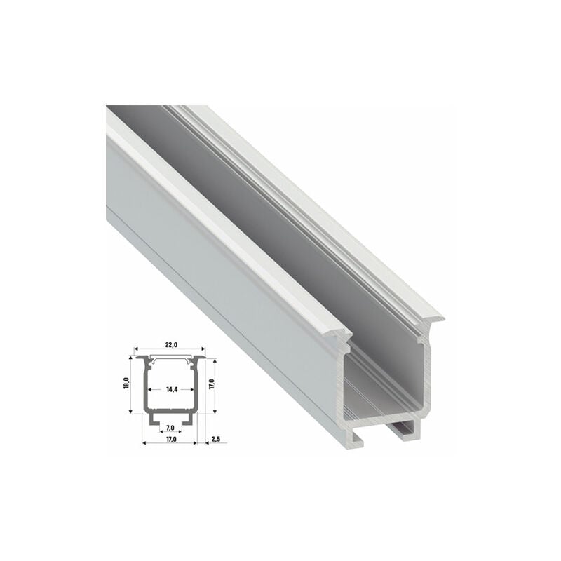 foto del prodotto profilo alluminio tipo w 2,02m