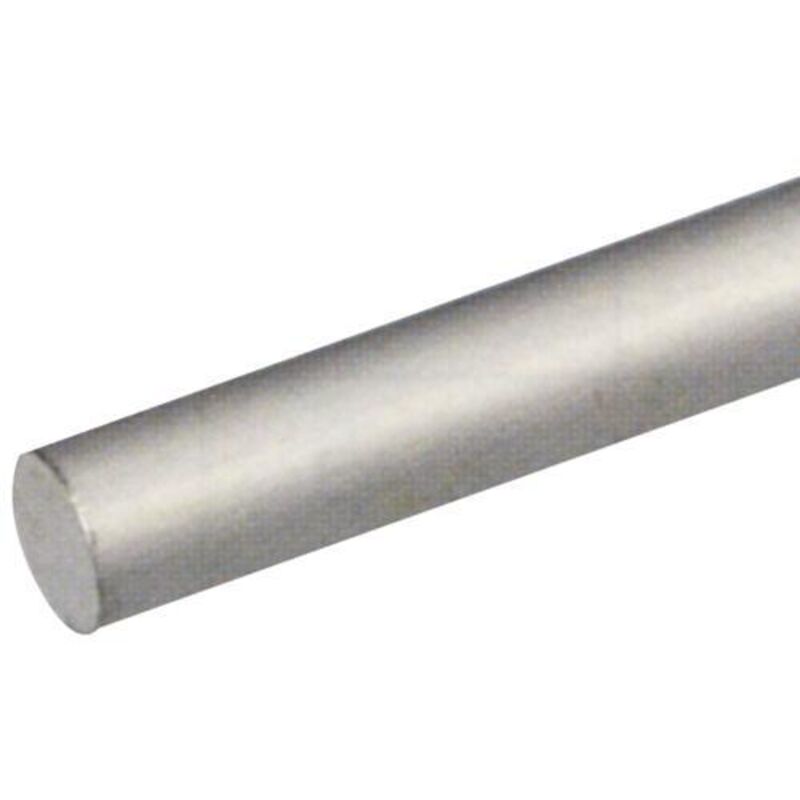 foto del prodotto profilo alluminio '''tondo pieno''' 6mm 2mt argento (1141)