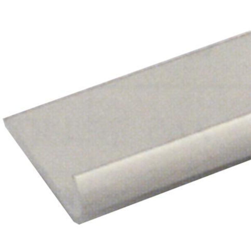 foto del prodotto profilo alluminio '''unghietta''' 18x1mm 2mt argento (1061)