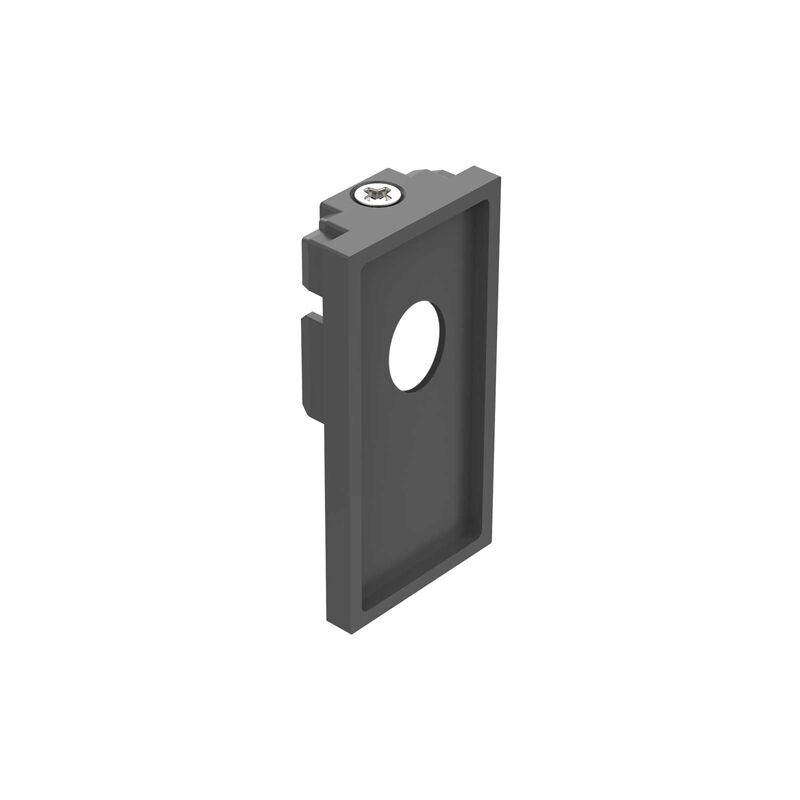 foto del prodotto profilo alto con foro ego alluminio nero