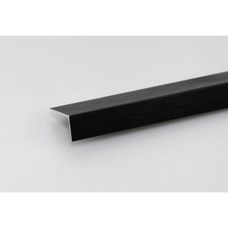 foto del prodotto profilo angolare da 2 metro alluminio nero spazzolato 30x30x1 arcansas