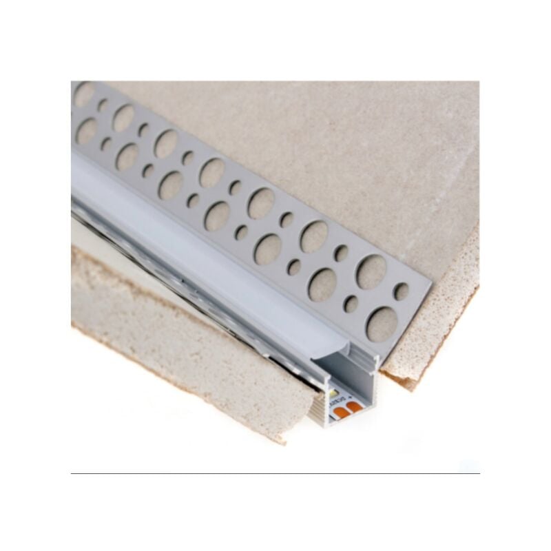 foto del prodotto profilo angolare da incasso per cartongesso in alluminio per strip led a scomparsa 2 metri angolo interno