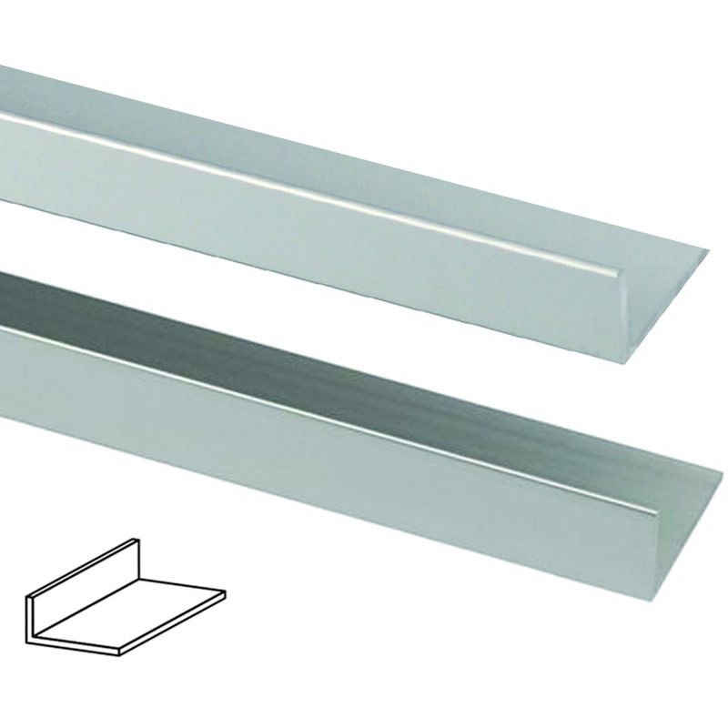 foto del prodotto profilo angoli diversi in alluminio mm.15x10 mt.1 argento