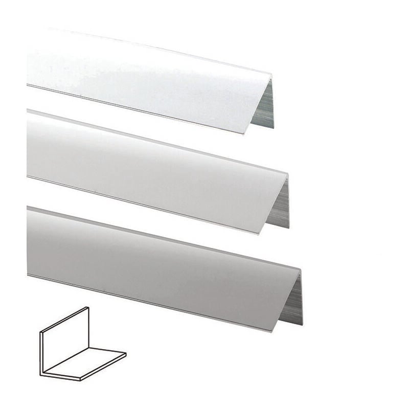 foto del prodotto profilo angoli uguali in alluminio mm.30x30 mt.1 argento lucido
