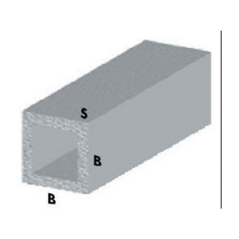 foto del prodotto profilo argento h.100 tubo quadro 10x10x1 . prezzo per 1 pezzo.