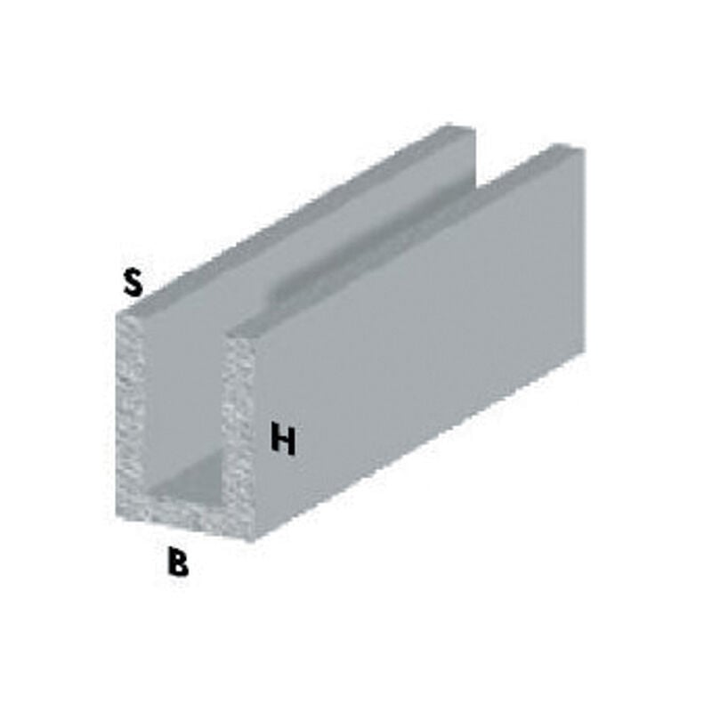 foto del prodotto profilo argento h.200 canalino u 10x15x1 