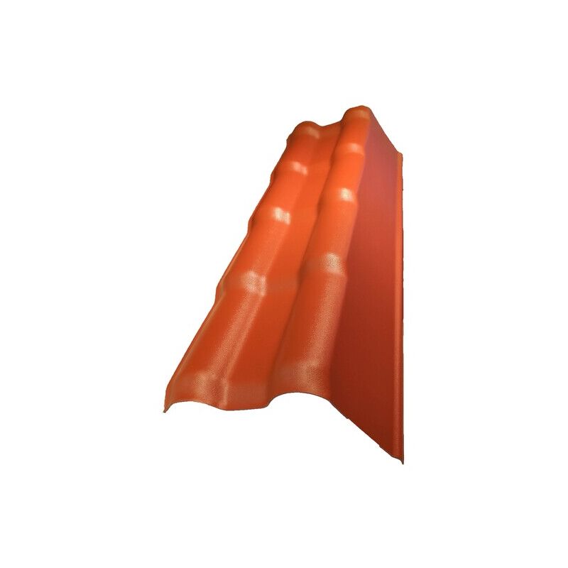 foto del prodotto profilo bordo laterale dritto per mini tetto in pvc 94 x 37,5 cm terracotta, l 37,5 cm, l 94 cm