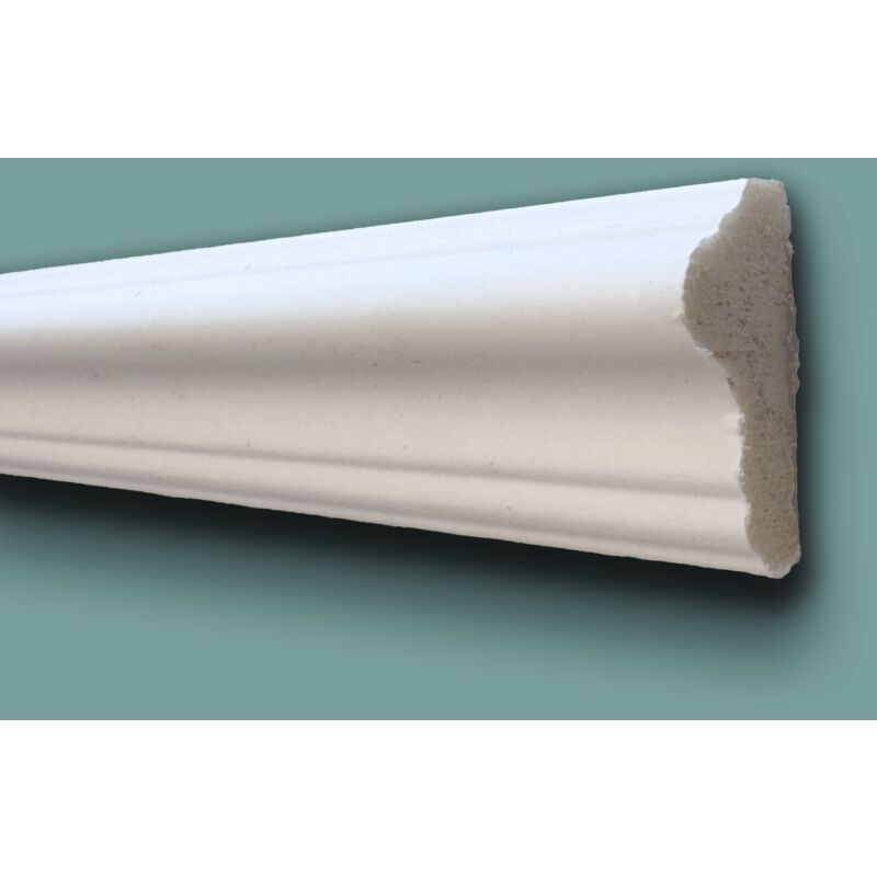 foto del prodotto profilo bugna per boiserie in polimeri bianco ral 9016 verniciabile 20x10mm prezzo al metro 