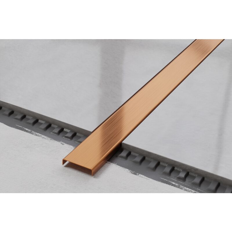 immagine 0 del prodotto profilo c di raccordo in acciaio inossidabile 4cm x 244cm rame satinato