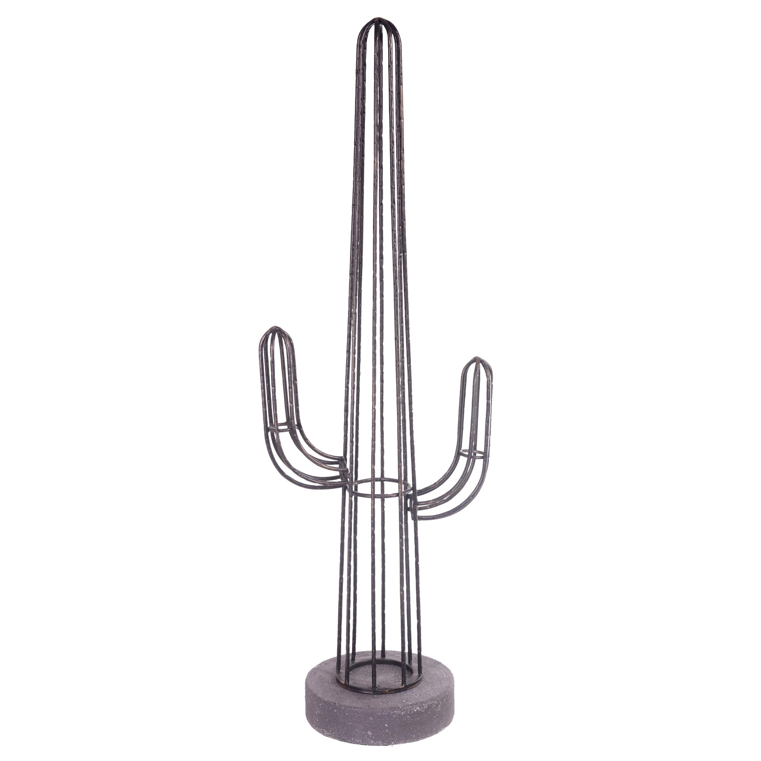 foto del prodotto profilo cactus artificiale in metallo altezza 91,5 cm oro