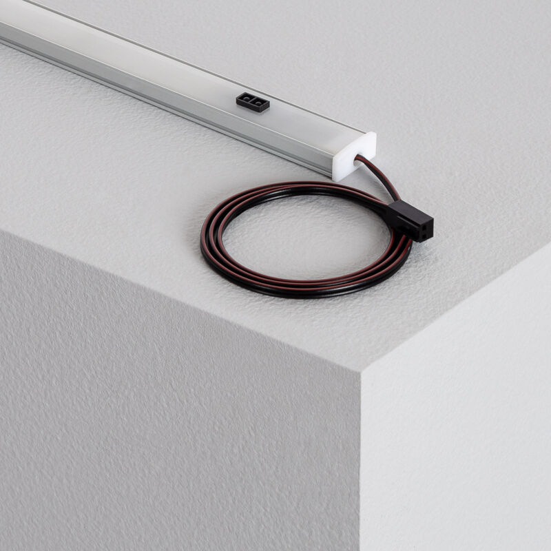 foto del prodotto profilo con striscia led new aretha 1000mm 12w con interruttore contactless 4000k bianco naturale