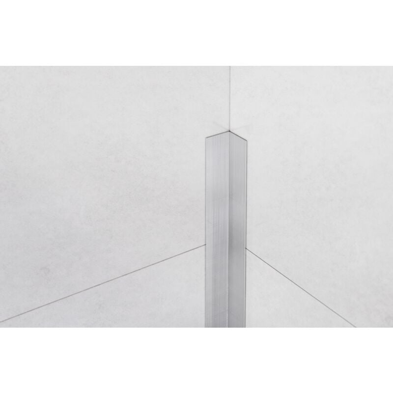 foto del prodotto profilo decorativo li angolare interno in acciaio inossidabile 1cm x 270cm argento satinato