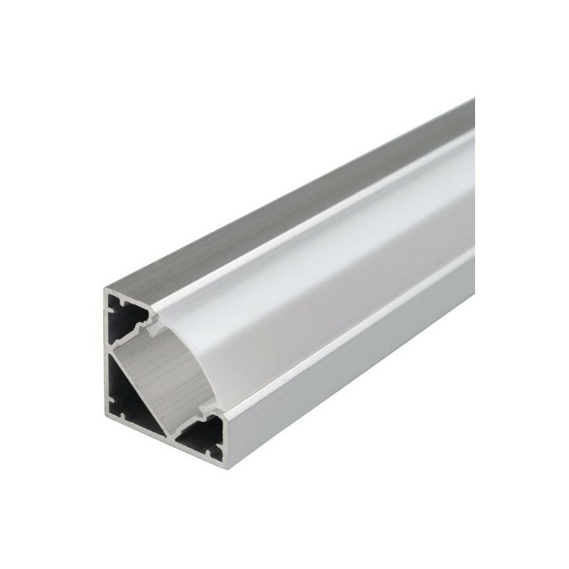 foto del prodotto profilo di alluminio angolo 45 per nastro led 2m