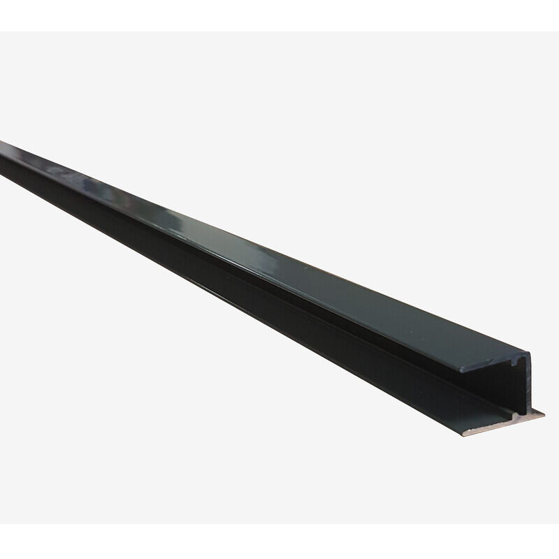 foto del prodotto profilo di chiusura per piastra in policarbonato cellulare spessore 32 mm, grigio antracite ral 7016, l 1,25 m