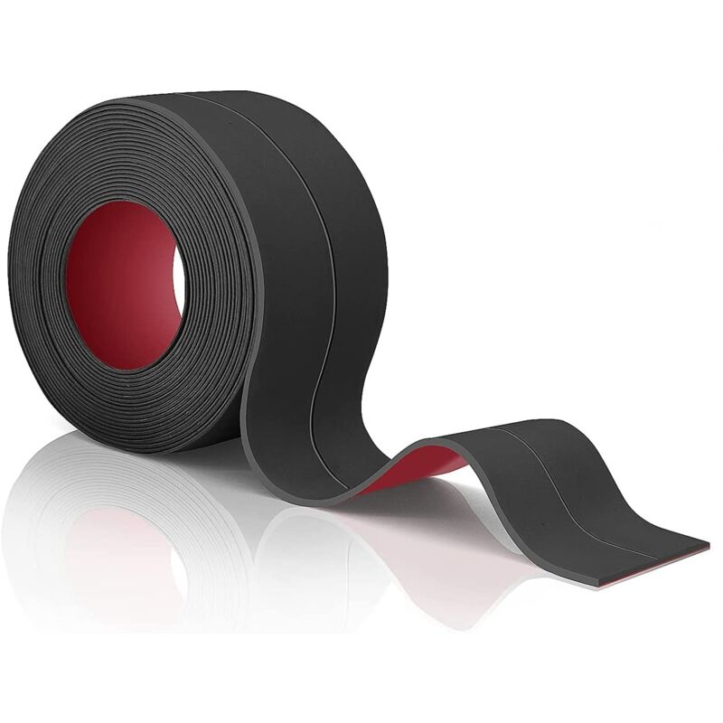 foto del prodotto profilo di finitura cucina rivestimento angolare pieghevole 19x19 mm in pvc con strisce adesive in schiuma, rivestimento in plastica, fascia