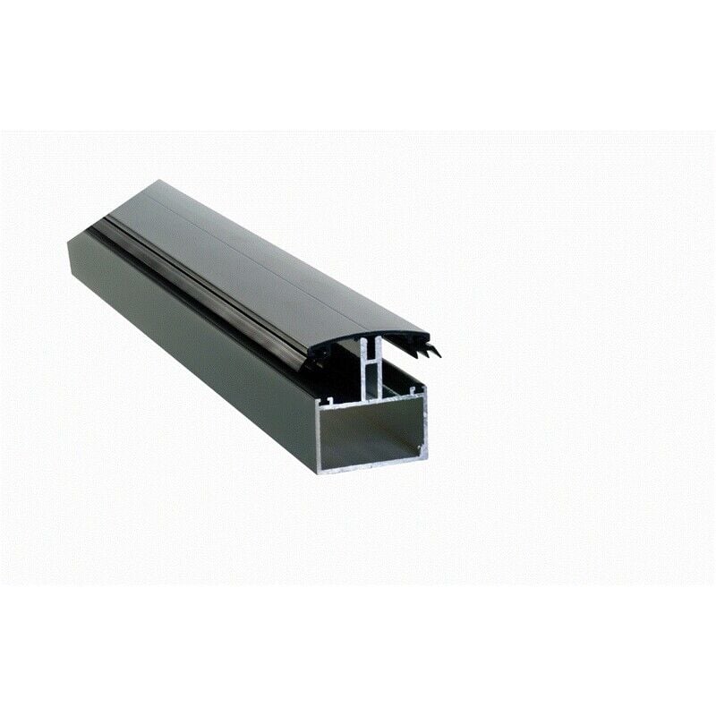 foto del prodotto profilo di giunzione portante ad h adattabile a policarbonato 16 32mm in alluminio laccato grigio antracite ral 7016, l 3 m