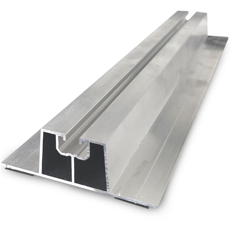 foto del prodotto profilo di montaggio rapido in lega di alluminio per tetti in lamiera completo di nastro epdm, lunghezza 330 mm