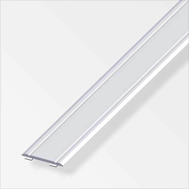 foto del prodotto profilo di raccordo autoadesivo 30x2 alluminio argento 1 metro