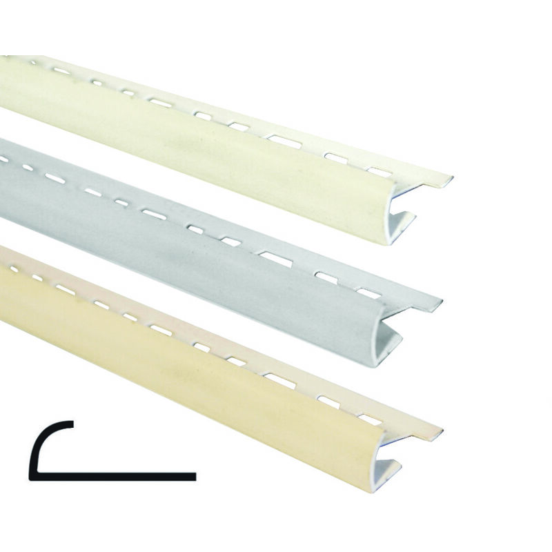 foto del prodotto profilo ecorond aperto mt.2,5 pvc mm.8 pvc bianco
