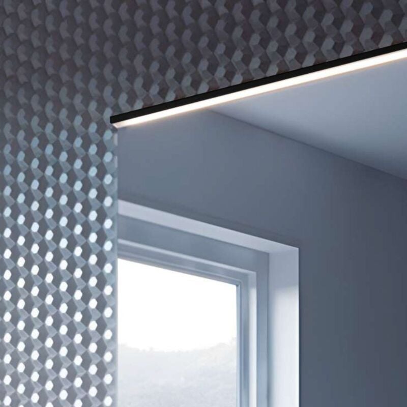 foto del prodotto profilo illuminazione led bagno walk 1000 mm colore nero opaco