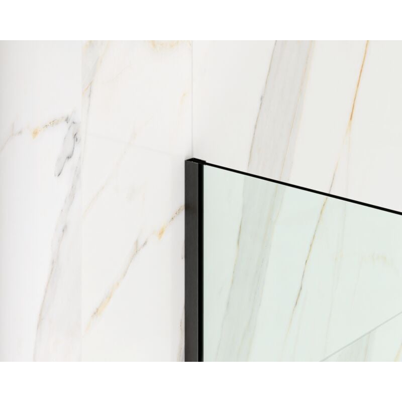 foto del prodotto profilo in acciaio inossidabile per montaggio vetro doccia 8 10mm di spessore 11mm x 2440mm nero satinato
