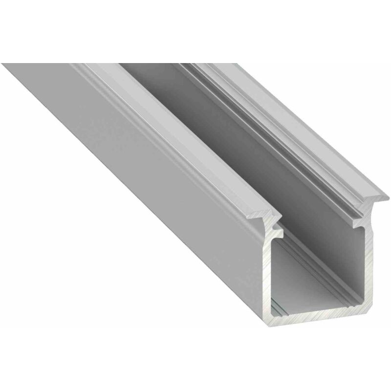 foto del prodotto profilo in alluminio argento tipo g 1m paralume latte