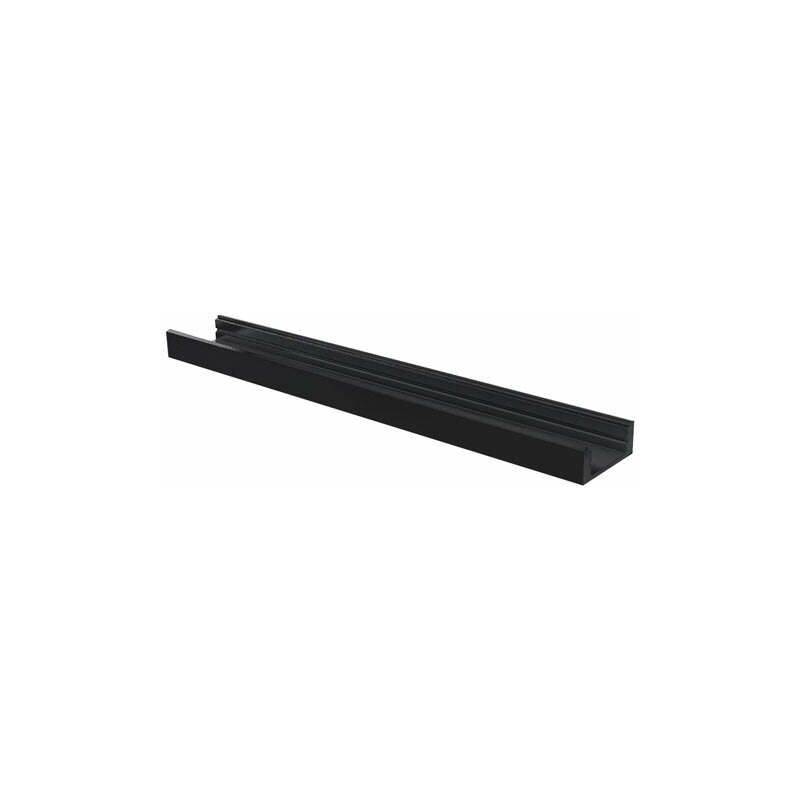 foto del prodotto profilo in alluminio nero piatto 7mm sl7 lunghezza 1m