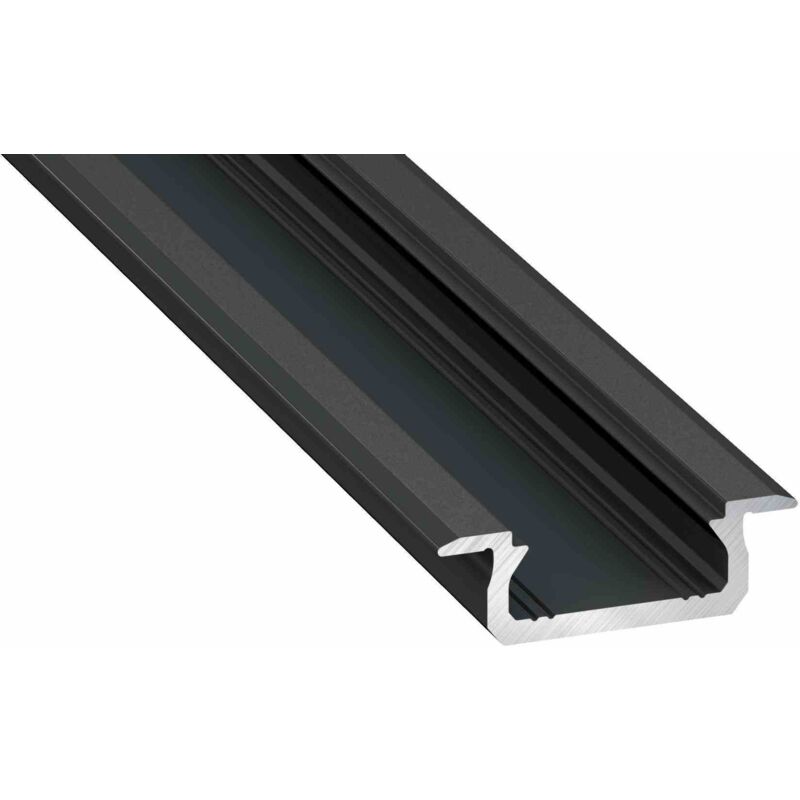 foto del prodotto profilo in alluminio nero tipo z 1m paralume latte