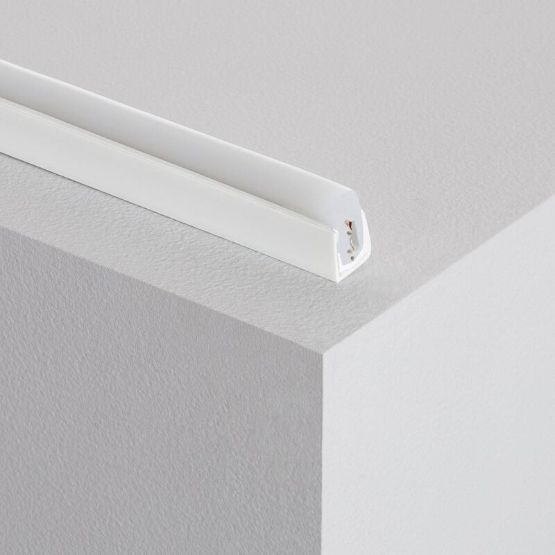 foto del prodotto profilo in pvc 1m per ne n led 11 w m rgb 220v ac 60 led m semicircolare 180 ip67 taglio 100cm 1 m