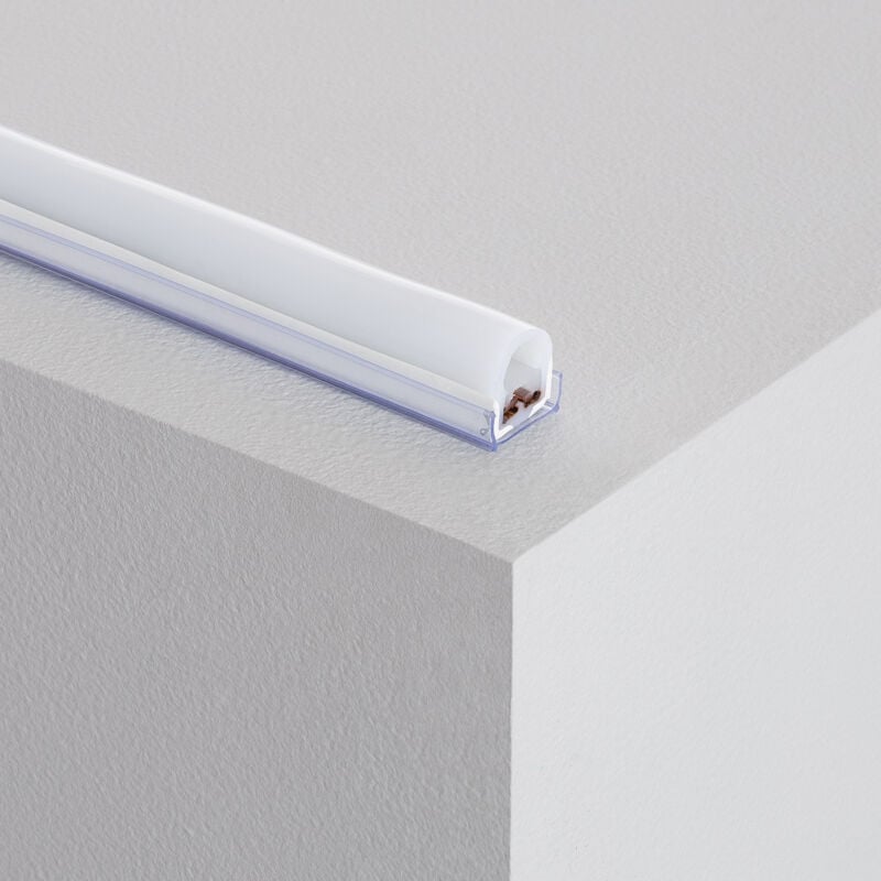 foto del prodotto profilo in pvc 1m per neon led 7.5 w m regolabile 220v ac 100 led m semicircolare 180 monocolore ip67 taglio 100cm trasparente
