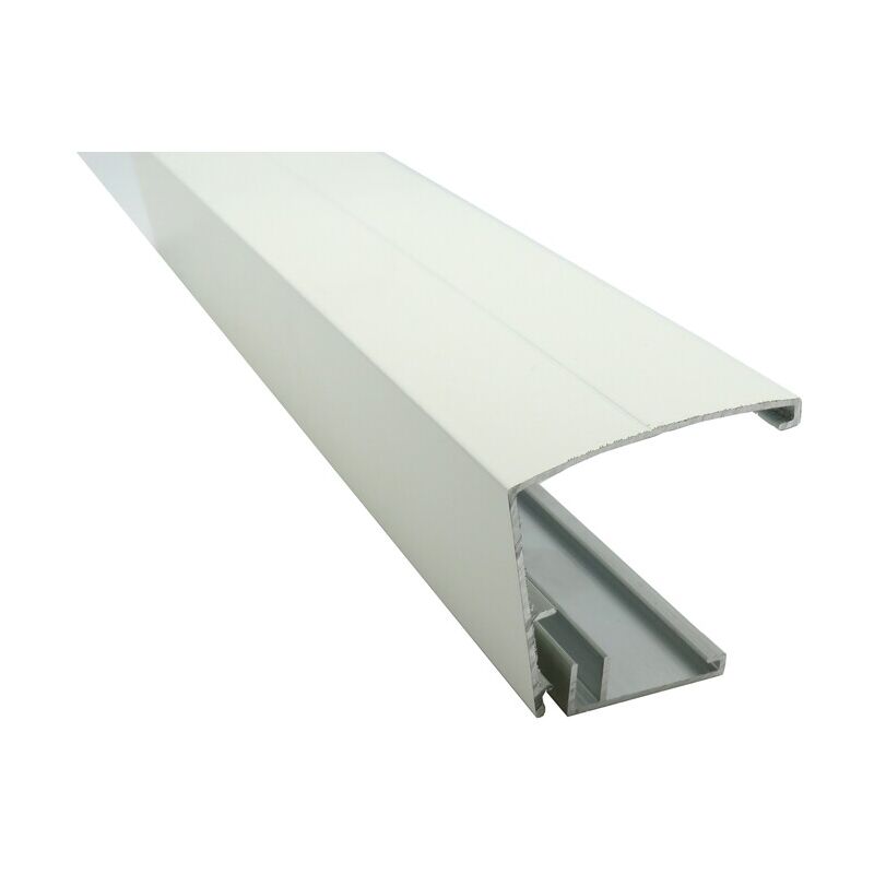 foto del prodotto profilo laccato avvitabile e copertura per bordo copertura in policarbonato 10 16 32 mm bianco ral 9010, e 16 32 mm, l 4 m