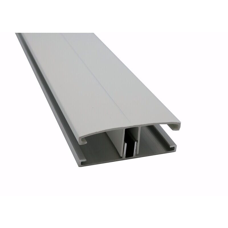 foto del prodotto profilo laccato avvitabile e copertura per giunzione copertura in policarbonato 10 16 32 mm bianco ral 9010, e 16 32 mm, l 4 m