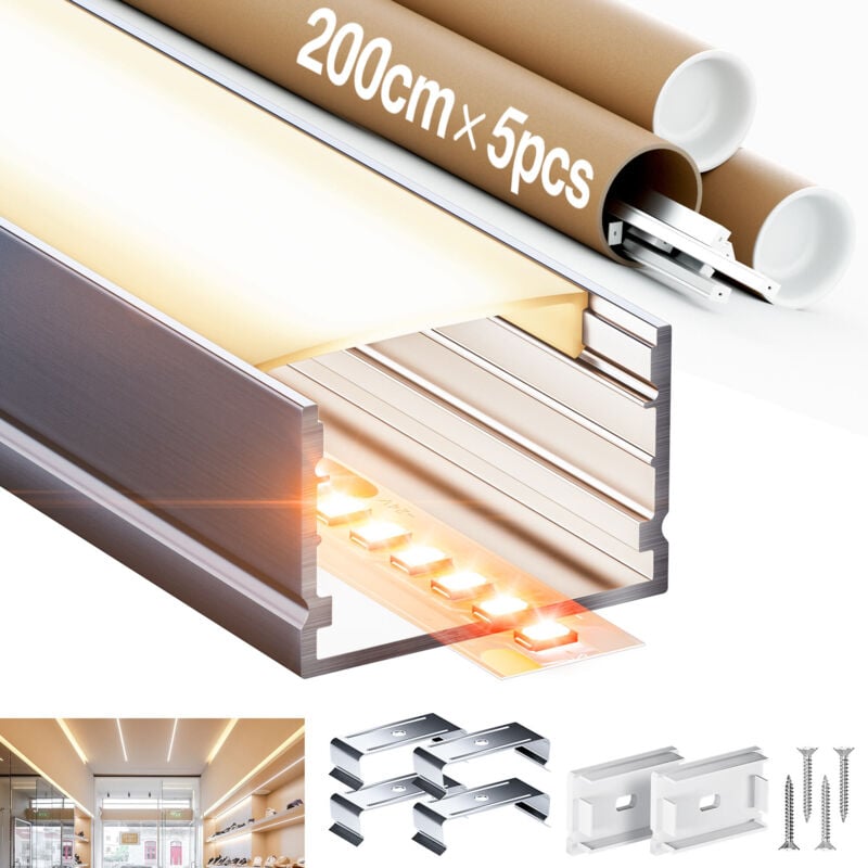 foto del prodotto profilo led 5x2 metri consegna gratuita materiale di alta qualit miglior rapporto prezzo prestazioni kosoom sp35