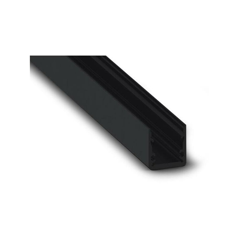 foto del prodotto profilo led in alluminio slim line 15 fl alta efficienza linea premium nero