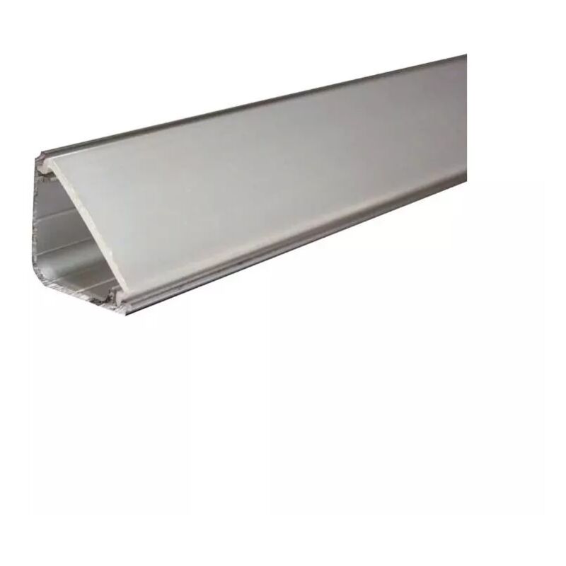 foto del prodotto profilo per led in alluminio e pvc argento 2 mt