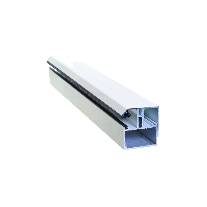 foto del prodotto profilo perimetrale portante adattabile al policarbonato da 16 32 mm in alluminio laccato bianco ral 9010, l 4 m